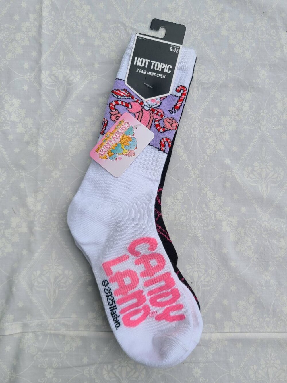 Candy Land Mr. Mint Crew Socks 2 Pair - Size 10-13
